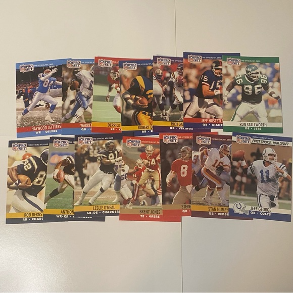 1989 - 1990  Pro Set Football Cards Lot of 77 Cards Vintage - Picture 6 of 8